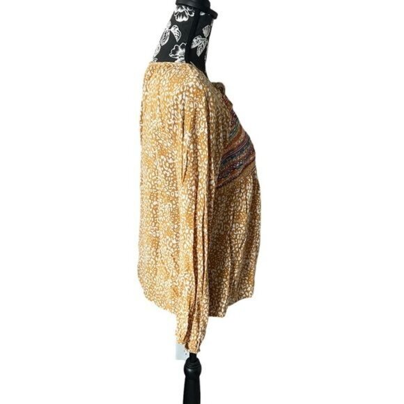 Savanna Jane Boho Aztec long sleeve shirt top blouse women’s medium - Picture 5 of 7